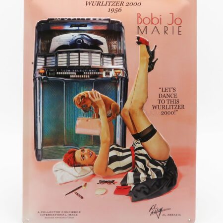 EDICOLA 1/1 ACCESSORIES | 3D METAL PLATE - WURLITZER 2000 BOBI JO MARI | PINK BLACK