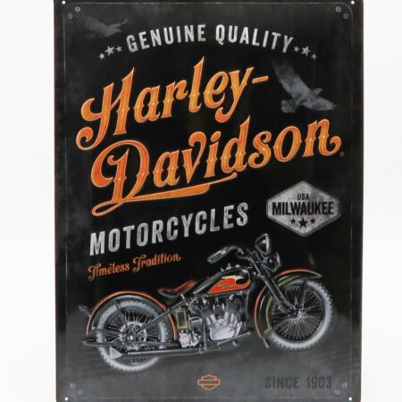 EDICOLA 1/1 ACCESSORIES | 3D METAL PLATE - HARLEY DAVIDSON TIMELESS TRADITION | BLACK ORANGE