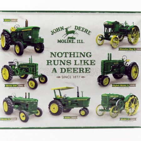 EDICOLA 1/1 ACCESSORIES | 3D METAL PLATE - JOHN DEERE CHART | GREEN YELLOW