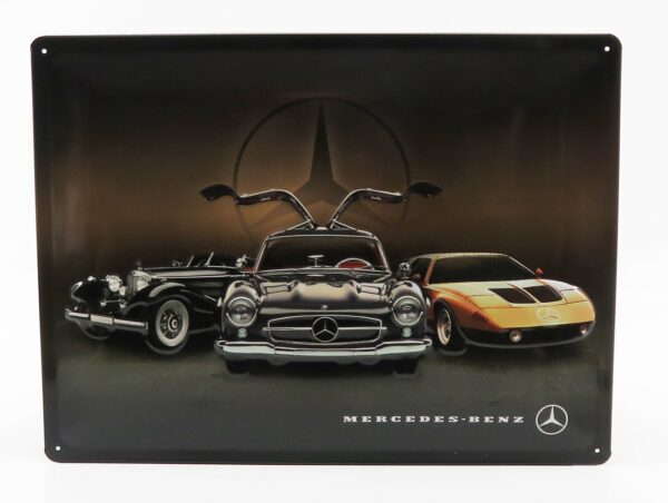 EDICOLA 1/1 ACCESSORIES | 3D METAL PLATE - MERCEDES BENZ 3 GENERATION | BLACK GOLD BROWN