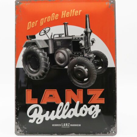 EDICOLA 1/1 ACCESSORIES | 3D METAL PLATE - LANZ BULLDOG | BLACK ORANGE