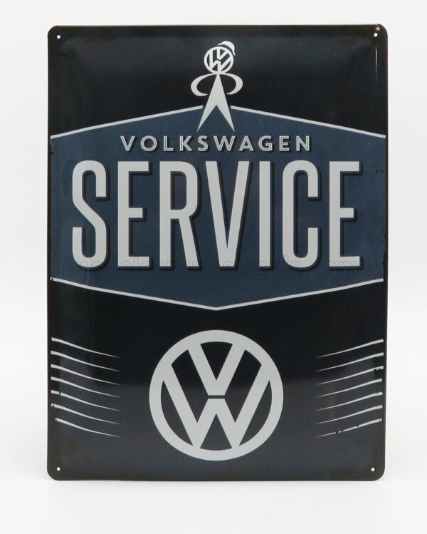 EDICOLA 1/1 ACCESSORIES | 3D METAL PLATE - VOLKSWAGEN SERVICE | 2 TONE BLUE