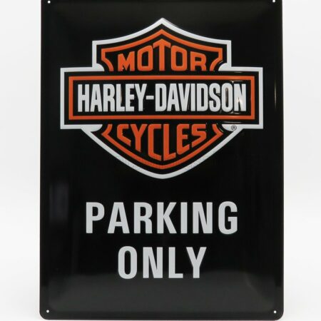 EDICOLA 1/1 ACCESSORIES | 3D METAL PLATE - HARLEY DAVIDSON | BLACK ORANGE