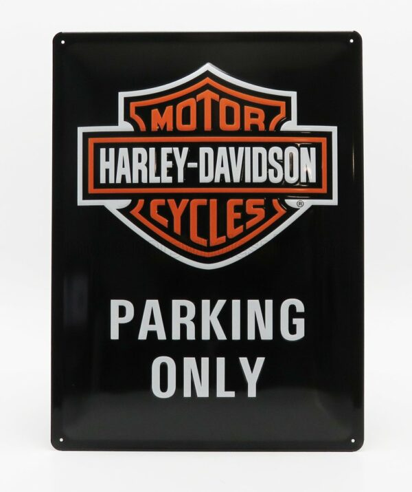 EDICOLA 1/1 ACCESSORIES | 3D METAL PLATE - HARLEY DAVIDSON | BLACK ORANGE