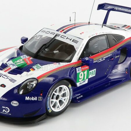 IXO-MODELS 1/18 PORSCHE | 911 991 RSR PORSCHE GT TEAM N 91 2nd LMGTE PRO 24h LE MANS 2018 R.LIETZ - G.BRUNI - F.MAKOWIECKI | BLUE WHITE