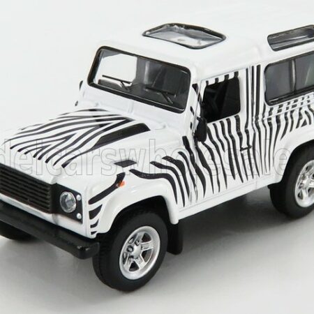 SCHUCO 1/64 LAND ROVER | DEFENDER 90 SAFARI 1999 | WHITE BLACK