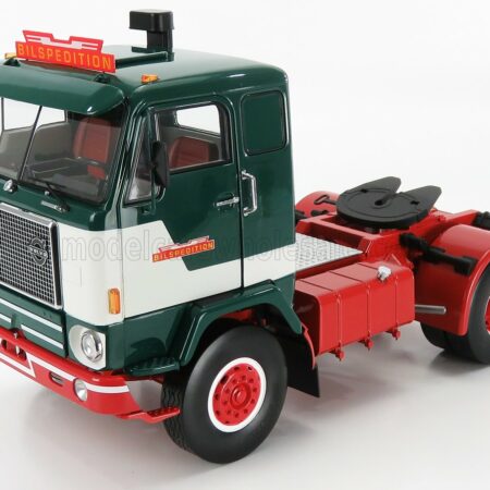 MCG 1/18 VOLVO | F88 TRACTOR TRUCK 2-ASSI BILSPEDITION 1971 | GREEN WHITE RED