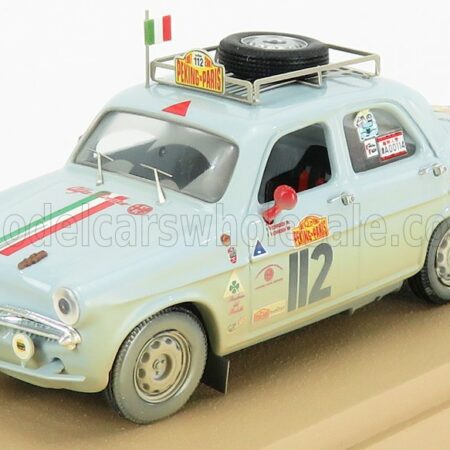 RIO-MODELS 1/43 ALFA ROMEO | GIULIETTA Ti N 112 1957 - RALLY RAID PECHINO - PARIGI 2007 R.CHIODI - M.DEGLI ESPOSITI | LIGHT BLUE