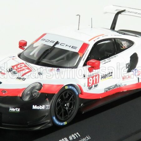 IXO-MODELS 1/43 PORSCHE | 911 991 RSR PORSCHE GT TEAM N 911 24h DAYTONA 2018 F.MAKOWIECKIE - P.PILET - N.TANDY | WHITE BLACK RED