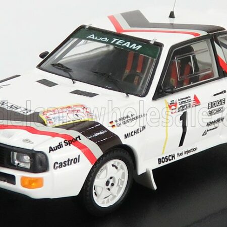 TROFEU 1/43 AUDI | QUATTRO SPORT (night version) N 1 WINNER RALLY STADTE 1984 - SATURDAY VERSION W.ROHRL - C.GEISTDORFER | WHITE