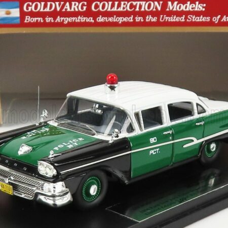 GOLDVARG 1/43 FORD USA | FORD CUSTOM 300 NEW YORK CITY POLICE DEPARTMENT 1958 | WHITE GREEN BLACK