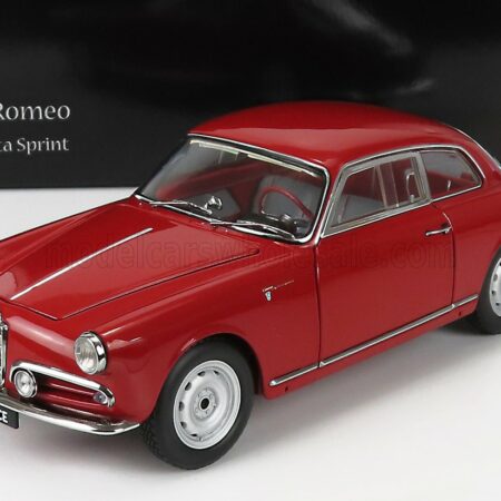 KYOSHO 1/18 ALFA ROMEO | GIULIETTA SPRINT - VELOCE - 1956 -  CERCHI IN LEGA E FINESTRINI PLEXIGLASS WINDOWS | ALFA RED