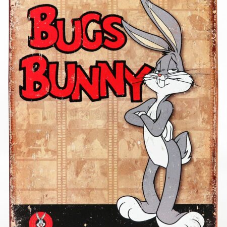 EDICOLA 1/1 ACCESSORIES | METAL PLATE - BUGS BUNNY | BEIGE RED GREY