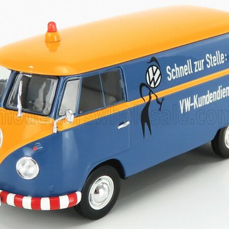 SCHUCO 1/32 VOLKSWAGEN | T1b VAN VW-KUNDENDIENST 1962 | BLUE YELLOW