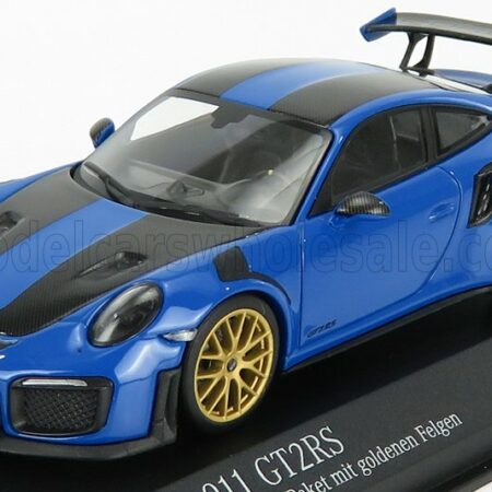 MINICHAMPS 1/43 PORSCHE | 911 991-2 GT2 RS WEISSACH PACKAGE COUPE 2018 | VOODOO BLUE BLACK