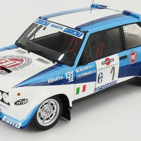 KYOSHO 1/18 FIAT | 131 ABARTH TEAM FIAT WORKS N 1 RALLY COSTA SMERALDA 1981 M.ALEN - I.KIVIMAKI | 2 TONE BLUE WHITE