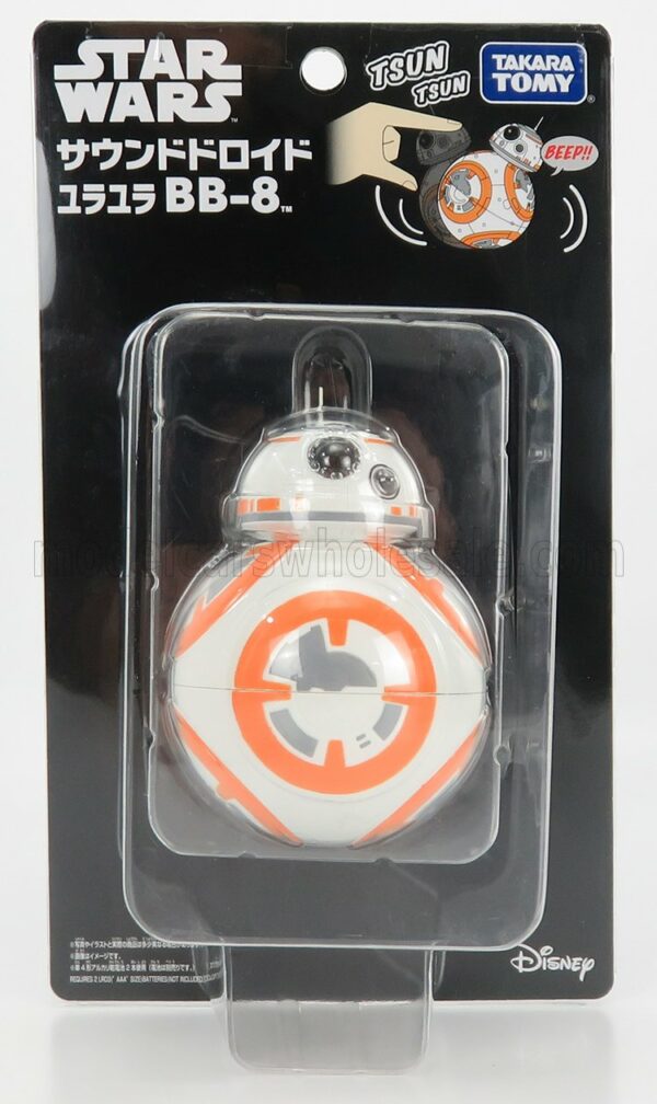 TOMICA 1/36 STAR WARS | BB-8 DIAMETER CM. 6.8 - SOUND EFFECTS | WHITE ORANGE GREY