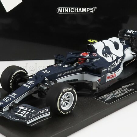 MINICHAMPS 1/18 ALPHA TAURI | F1  AT02 HONDA RA620H TEAM ALPHA TAURI N 10 BAHRAIN GP 2021 PIERRE GASLY | WHITE BLUE