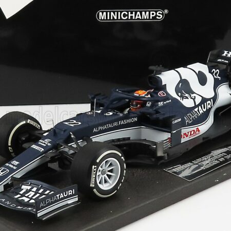 MINICHAMPS 1/18 ALPHA TAURI | F1  AT02 HONDA RA620H TEAM ALPHA TAURI N 22 BAHRAIN GP 2021 YUKI TSUNODA | WHITE BLUE