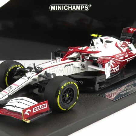 MINICHAMPS 1/18 ALFA ROMEO | F1  C41 TEAM ORLEN RACING N 99 BAHRAIN GP 2021 ANTONIO GIOVINAZZI | WHITE RED MET