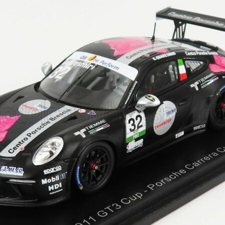 SPARK-MODEL 1/43 PORSCHE | 911 991 GT3 N 2 PORSCHE CARRERA CUP ITALY CHAMPION 2018 G.QUARESMINI | BLACK WHITE RED