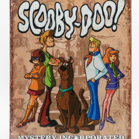 EDICOLA 1/1 ACCESSORIES | METAL PLATE - SCOOBY DOO | WHITE BLUE BROWN