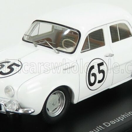 SPARK-MODEL 1/43 RENAULT | DAUPHINE TEAM RENAULT COMPANY N 65 12h SEBRING 1957 G.THIRION - N.FERRIER - G.SPYDEL | WHITE