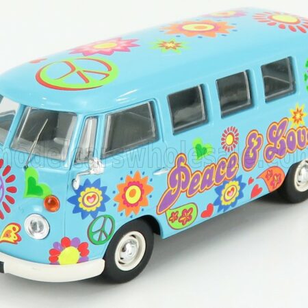 CORGI 1/43 VOLKSWAGEN | T1 MINIBUS PEACE & LOVE 1961 | LIGHT BLUE