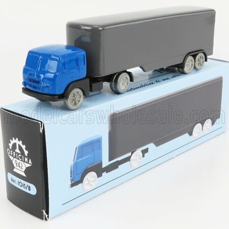 OFFICINA-942 1/76 FIAT | 682 T2 TRUCK SEMIRIMORCHIO FURGONATO 1955 | BLUE SILVER