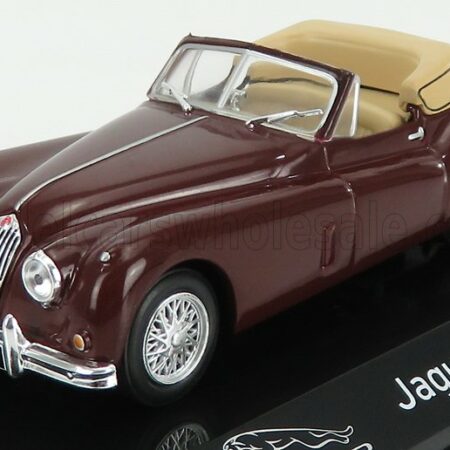 EDICOLA 1/43 JAGUAR | XK140 CABRIOLET 1954 - CON VETRINA - WITH SHOWCASE | BORDEAUX