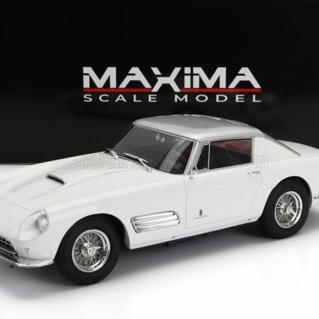 MAXIMA 1/18 FERRARI | 410 SUPERAMERICA III SERIES PININFARINA COUPE 1958 | WHITE SILVER