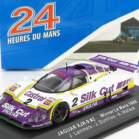 IXO-MODELS 1/43 JAGUAR | XJR-9 7.0L V12 TEAM TOM WALKINSHAW RACING N 2 WINNER 24h LE MANS 1988 J.DUMFRIES - J.LAMMERS - A.WALLACE | WHITE VIOLET