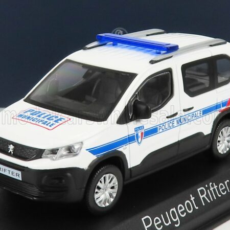 NOREV 1/43 PEUGEOT | RIFTER POLICE MUNICIPALE 2019 | WHITE BLUE