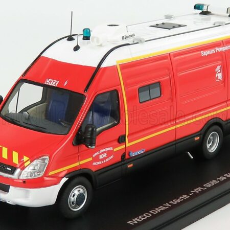 ALERTE 1/43 IVECO FIAT | NEW DAILY 50-18 VAN SDIS 36 SAPEURS POMPIERS PLONGEURS 2019 | RED WHITE