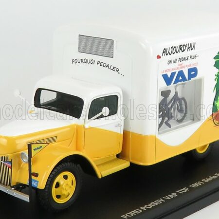 PERFEX 1/43 FORD USA | TRUCK VAN POISSY VAP TDF 1951 | YELLOW WHITE
