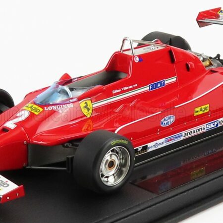 GP-REPLICAS 1/18 FERRARI | F1  126C N 2 SEASON 1980 GILLES VILLENEUVE - CON VETRINA - WITH SHOWCASE | RED