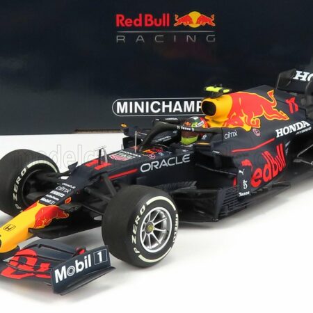 MINICHAMPS 1/18 RED BULL | F1  RB16B HONDA RA620H TEAM ASTON MARTIN N 11 MONACO GP 2021 SERGIO PEREZ | MATT BLUE YELLOW RED