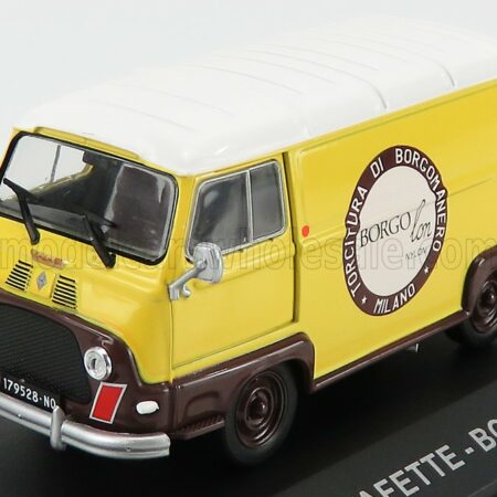 EDICOLA 1/43 RENAULT | ESTAFETTE VAN BORGOLON 1969 | YELLOW BROWN WHITE