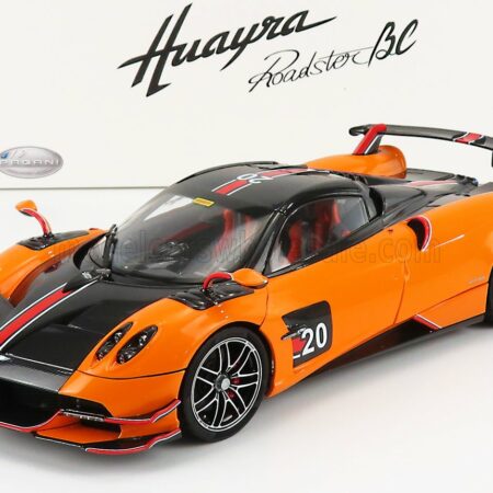 LCD-MODEL 1/18 PAGANI | HUAYRA BC ROADSTER N 20 2017 | ORANGE BLACK