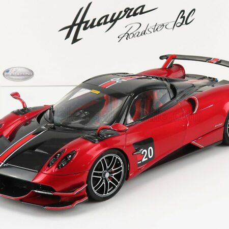 LCD-MODEL 1/18 PAGANI | HUAYRA BC ROADSTER N 20 2017 | RED BLACK