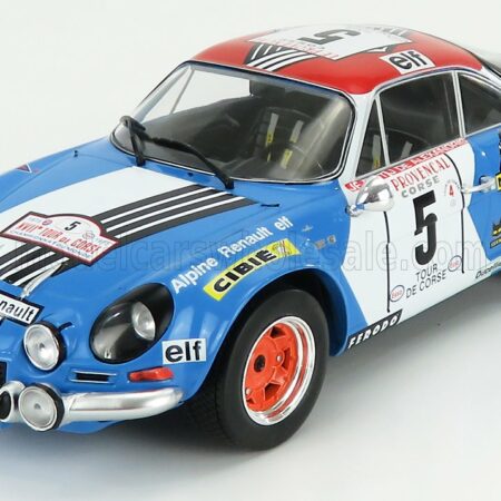 IXO-MODELS 1/18 RENAULT | A110 ALPINE N 5 RALLY TOUR DE CORSE 1973 J.F.PIOT - J.DE ALEXANDRIS | BLUE WHITE RED