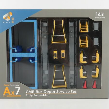 TINY TOYS 1/64 ACCESSORIES | DIORAMA AX7 CMB BUS DEPOT SERVICE | LIGHT BLUE YELLOW