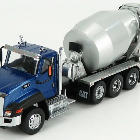 DM-MODELS 1/50 CATERPILLAR | CT660 BETONIERA TANKER CEMENT MIXER TRUCK 4-ASSI 2016 | BLUE MET SILVER