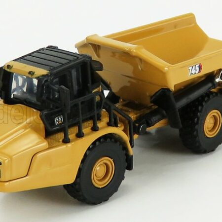 DM-MODELS 1/125 CATERPILLAR | CAT745 CASSONE RIBALTABILE CAVA 3-ASSI - ARTICULATED TRUCK | YELLOW BLACK