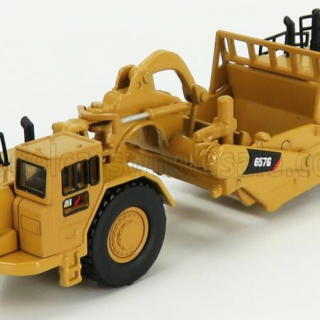 DM-MODELS 1/125 CATERPILLAR | CAT657G RUSPA GOMMATA - WHEEL TRACTOR SCRAPER | YELLOW BLACK