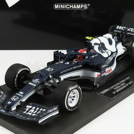 MINICHAMPS 1/18 ALPHA TAURI | F1  AT02 HONDA RA620H TEAM ALPHA TAURI N 10 3rd AZERBAIJAN GP 2021 PIERRE GASLY | WHITE BLUE