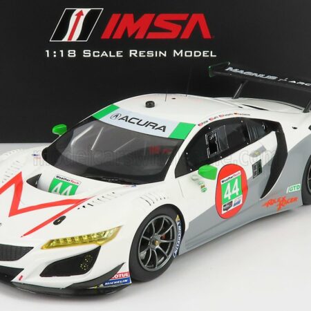 TRUESCALE 1/18 ACURA | NSX GT3 EVO TEAM MAGNUS RACING N 44 IMSA 24h DAYTONA 2021 D.FARNBACHER - A.LALLY - M.POTTER - S.PUMPELLY | WHITE GREY