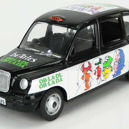 CORGI 1/36 AUSTIN | LONDON TAXI LTI TX4 2014 - THE BEATLES - OB-LA-DI OB-LA-DA | BLACK WHITE