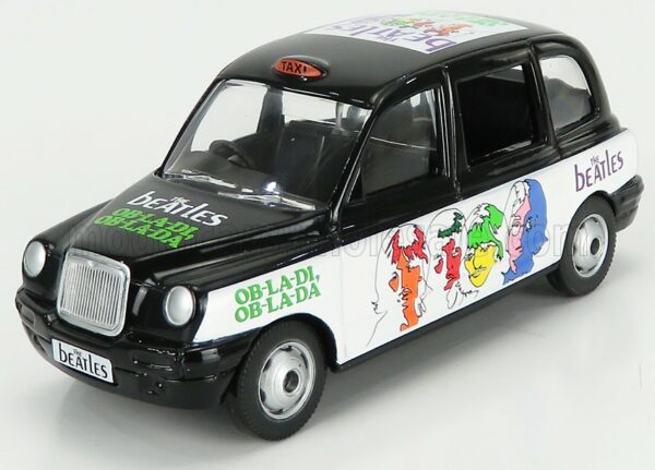 CORGI 1/36 AUSTIN | LONDON TAXI LTI TX4 2014 - THE BEATLES - OB-LA-DI OB-LA-DA | BLACK WHITE