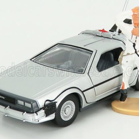 CORGI 1/36 DE LOREAN | TIME MACHINE WITH FIGURE - BACK TO THE FUTURE 1 - RITORNO AL FUTURO 1 | SILVER